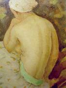 Nicolae Tonitza Nud vazut din spate, ulei pe carton. France oil painting artist